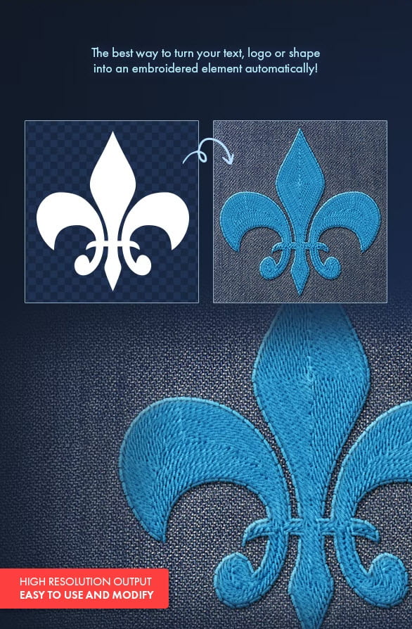 Realistic Embroidery 3.0 ปลั๊กอิน Photoshop สำหรับงานเย็บปักถักร้อย โปรแกรม