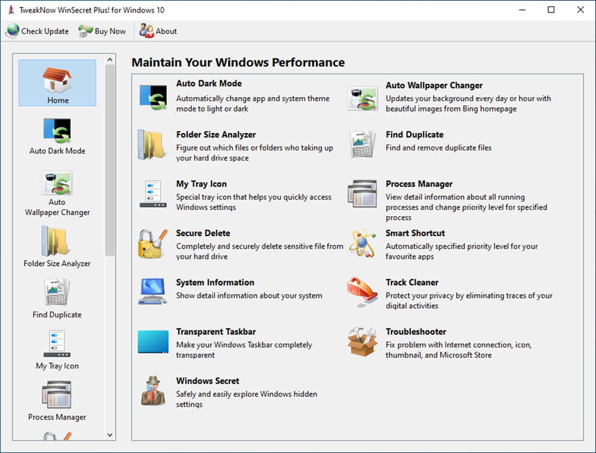 TweakNow WinSecret Plus 9 ล่าสุด โปรแกรมเพิ่มประสิทธิภาพ Windows