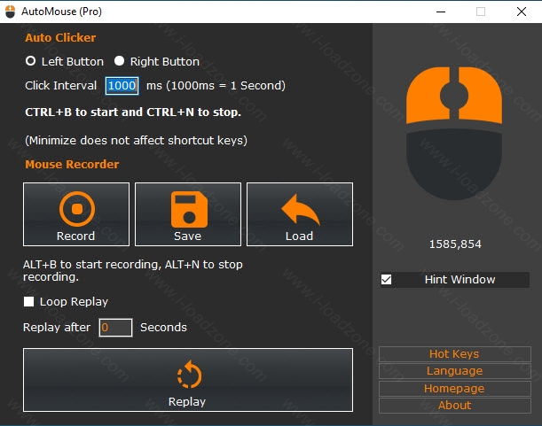 AutoMouse Pro 1 ล่าสุด โปรแกรมคลิกเมาส์อัตโนมัติ