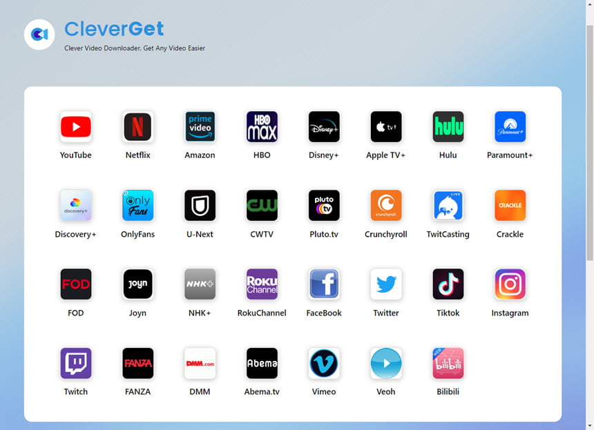 CleverGet 26 ล่าสุด โปรแกรมดาวน์โหลดวิดีโอออนไลน์แบบ All-in-One