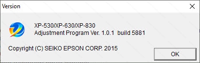 Epson Adjusment Program XP-530 XP-630 XP-830