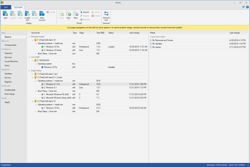NTLite 2023 ล่าสุด โปรแกรมแก้ไขอิมเมจ Windows