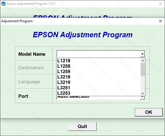 โปรแกรมเคลียร์ซับหมึก EPSON L1218 L1258 L1259 L3218 L3219 L3251 L3253 L3255 L3256 L3258 L3266 L3267 L3268 L3269 L5298 ฟรี