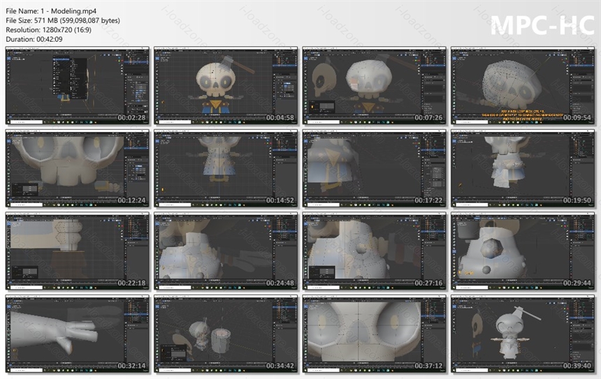Blender Make a Low Poly Skeleton 3D Character