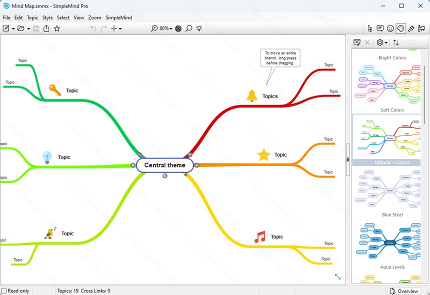 SimpleMind Pro 2 ล่าสุด โปรแกรมสร้างแผนภูมิ