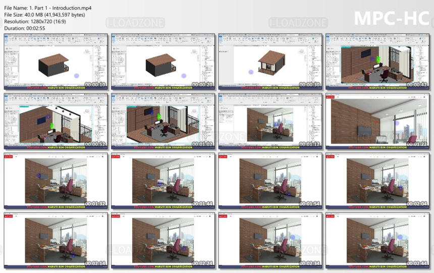 Revit Arch. : Modeling & Rendering Interior office project
