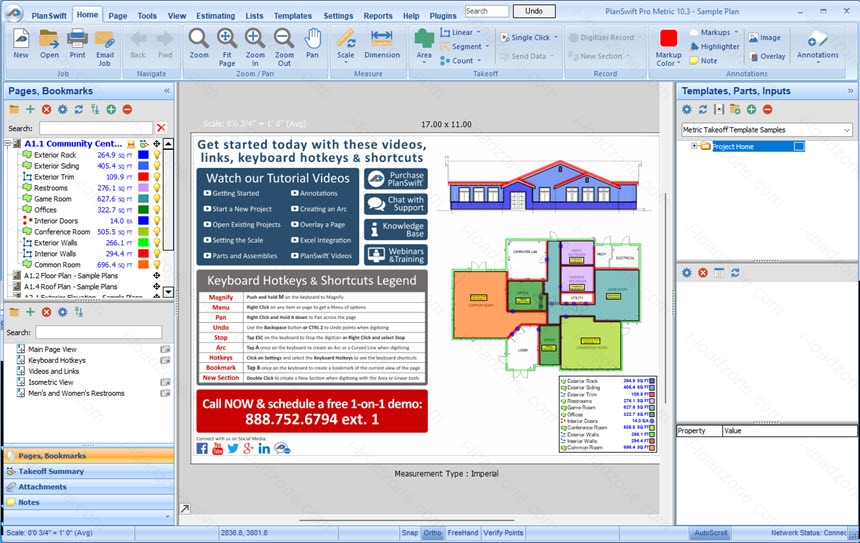 PlanSwift Pro Metric 10 ล่าสุด โปรแกรมประเมินงานก่อสร้าง