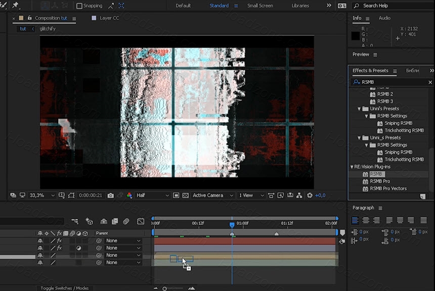 Cinema Spice Glitchify พร้อม Sounds WAV (Win/Mac) ปลั๊กอิน After Effects ล่าสุด โปรแกรม