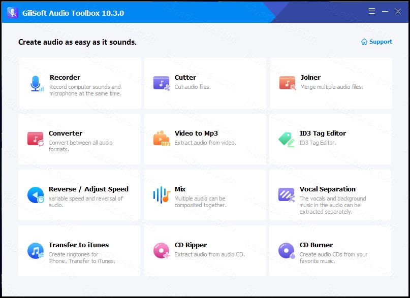GiliSoft Audio Toolbox Suite 12.8 ชุดรวมโปรแกรมตัดต่อเสียง โปรแกรม
