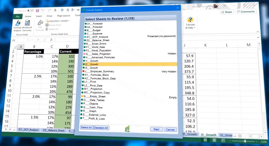 ExcelAnalyzer 3 ล่าสุด Add-in สำหรับตรวจทาน Excel โปรแกรม
