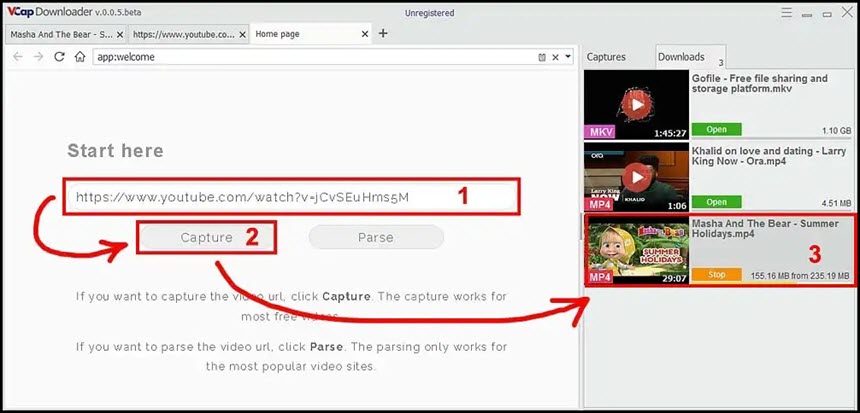 VCap Downloader Pro 0 ล่าสุด โปรแกรมดาวน์โหลดวิดีโอ