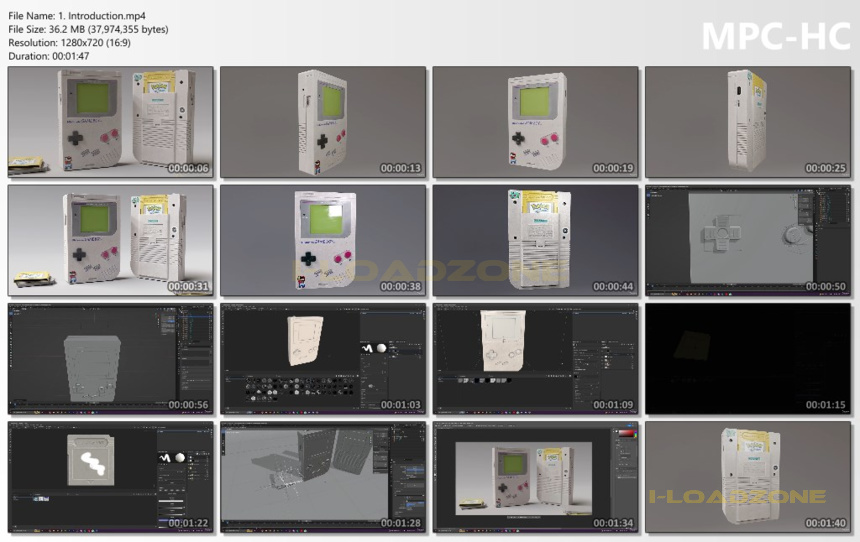 Creating a Nintendo GameBoy in Blender and Substance Painter