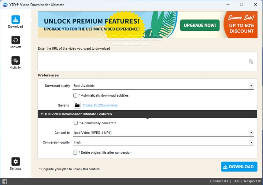 YTD Video Downloader Ultimate 7 ล่าสุด โปรแกรมดาวน์โหลดวิดีโอออนไลน์และแปลงไฟล์ครบวงจร