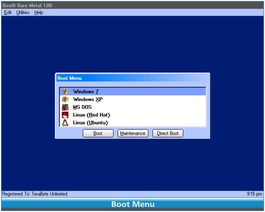TeraByte Unlimited BootIt Bare Metal 1.92 โปรแกรมจัดการ Boot Manager / Partitions