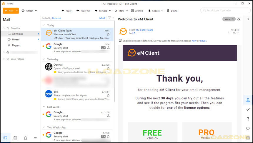 eM Client Pro 10 ล่าสุด สุดยอดโปรแกรมจัดการอีเมลอัจฉริยะ โปรแกรม