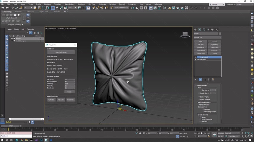 PolyCloth ClothBrush Plugin for 3ds Max 2016 ล่าสุด – 2023 ปลั๊กอิน 3ds Max โปรแกรม