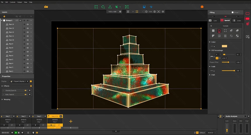 HeavyM Pro+ 2 ล่าสุด โปรแกรมฉายภาพ Projection mapping