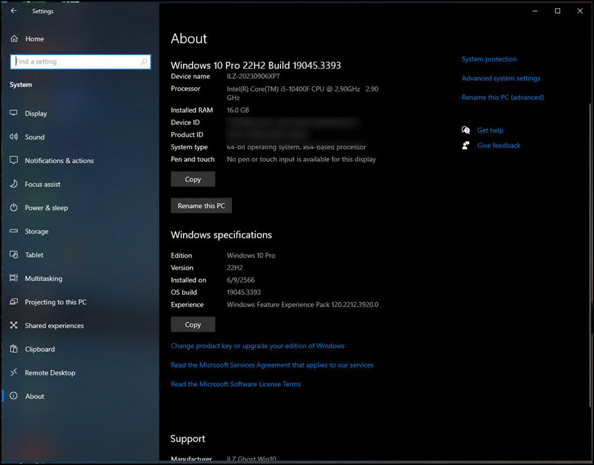 Ghost Windows 10 Pro 22H2 by I-LOADZONE