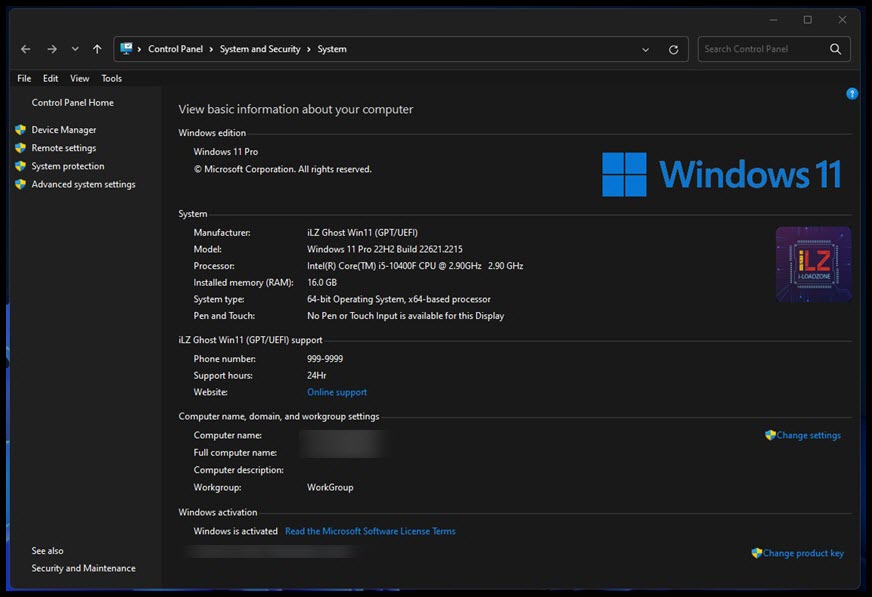 Ghost UEFI Win 11 Pro 22H2 by I-LOADZONE
