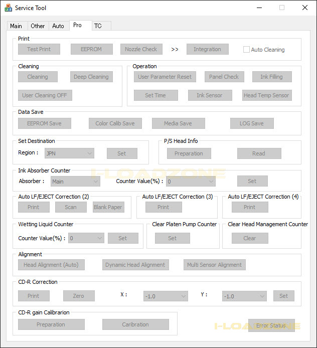 CANON SERVICE TOOL V6000 โปรแกรมเคลียร์ซับหมึก CANON รุ่นใหม่