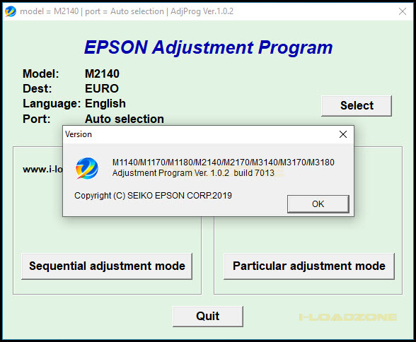 Epson M1140 M1170 M1180 M2140 M2170 M3140 M3170 M3180 Adjustment Program