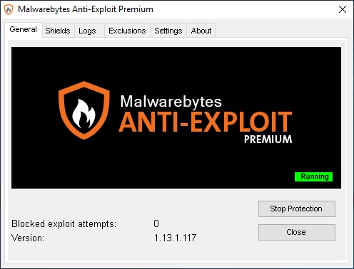 Malwarebytes Anti-Exploit Premium 1 ล่าสุด Beta โปรแกรมป้องกันมัลแวร์