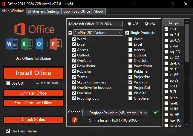 Office 2013 ล่าสุด-2024 C2R Install + Install Lite 7 โปรแกรมติดตั้ง Microsoft Office ฟรี