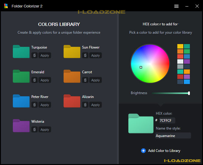 Folder Colorizer 2 ล่าสุด โปรแกรมเปลี่ยนสีโฟลเดอร์