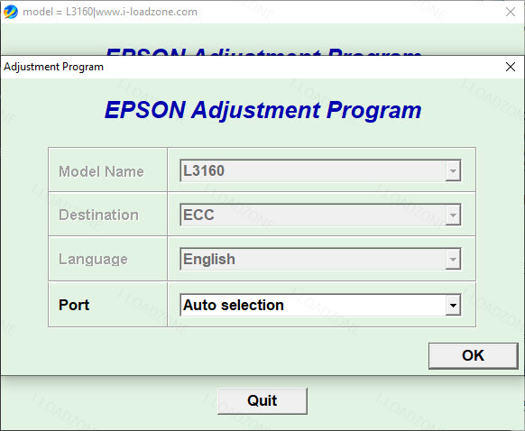 โปรแกรมเคลียร์ซับหมึก Epson L3160 Adjustment Program (ECC) ฟรี