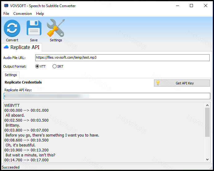 Vovsoft Speech to Subtitle Converter 1.3 โปรแกรมแปลงเสียงพูดเป็นซับไตเติ้ล