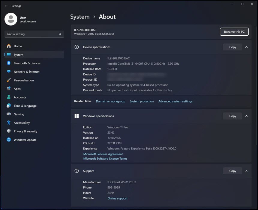 Ghost Windows 11 Pro 23H2 Build 22631.2361