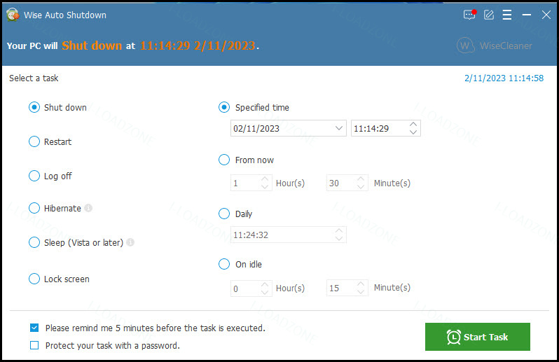 Wise Auto Shutdown 2 ล่าสุด โปรแกรมตั้งเวลาปิดคอม ฟรี