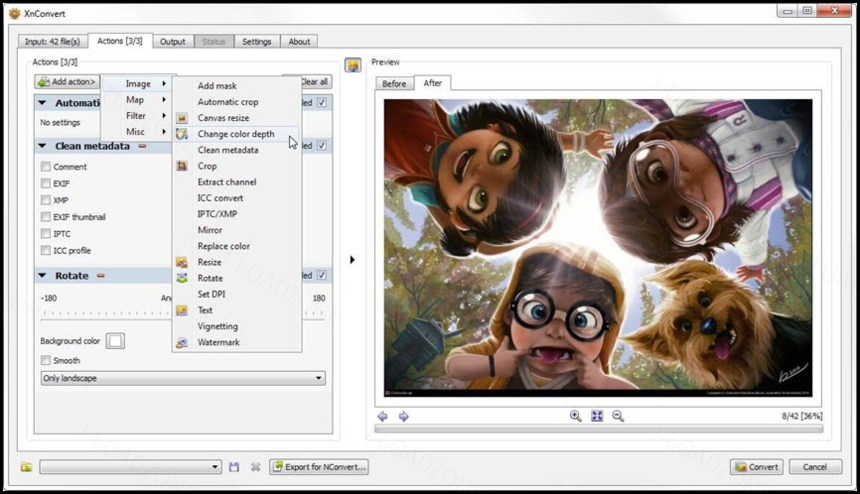 XnConvert 1 ล่าสุด โปรแกรมแปลงไฟล์และย่อรูปภาพแบบชุดประสิทธิภาพสูง