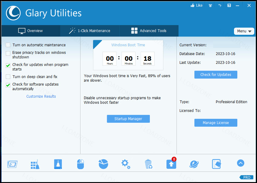 Glary Utilities Pro 6 ล่าสุด โปรแกรมเพิ่มประสิทธิภาพ PC