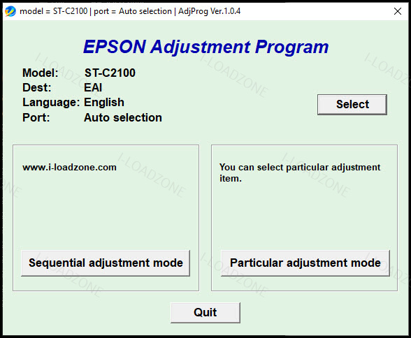 โปรแกรมเคลียร์ซับหมึก Epson ET-2850 ET-2850U ST-C2100 (EAI) ฟรี