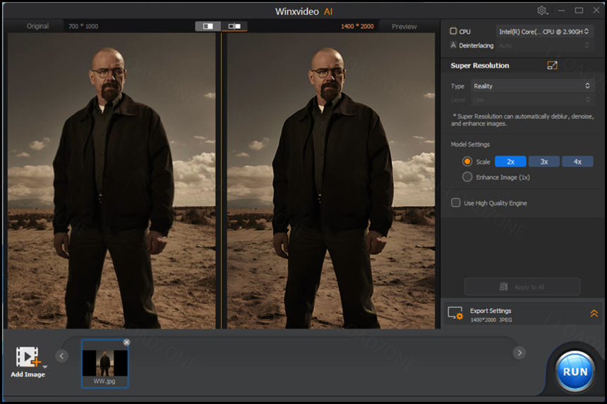 Winxvideo AI 4.10 โปรแกรมอัพสเกลวิดีโอและรูปภาพ ด้วย AI