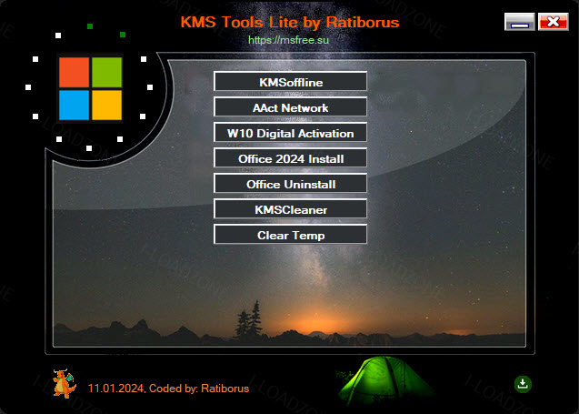 Ratiborus KMS Tools 11 ล่าสุด โปรแกรม Activate Windows / Office