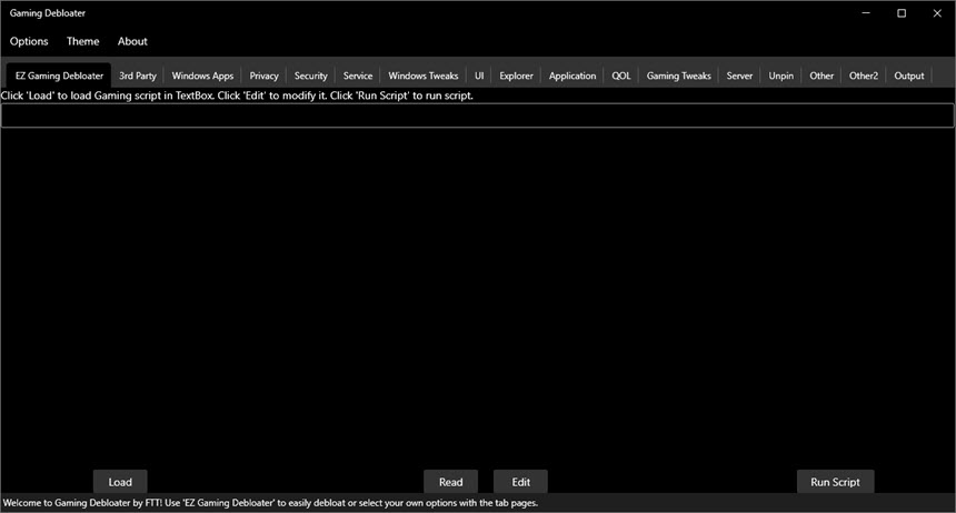Gaming Debloater เพิ่มประสิทธิภาพการเล่นเกมบน Windows ล่าสุด โปรแกรม