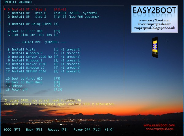 Easy2Boot 2.20 โปรแกรมสร้าง USB Boot ฟรี