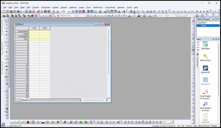 OriginPro 2024 ล่าสุด v.10 (SR1) โปรแกรมวิเคราะห์ข้อมูลและสร้างกราฟ
