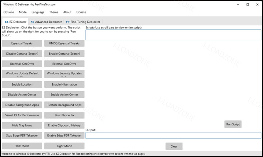 Windows 10 ล่าสุด Debloater 2 เครื่องมือลบโปรแกรม / ฟีเจอร์ที่ไม่จำเป็นสำหรับ Win 10 โปรแกรม