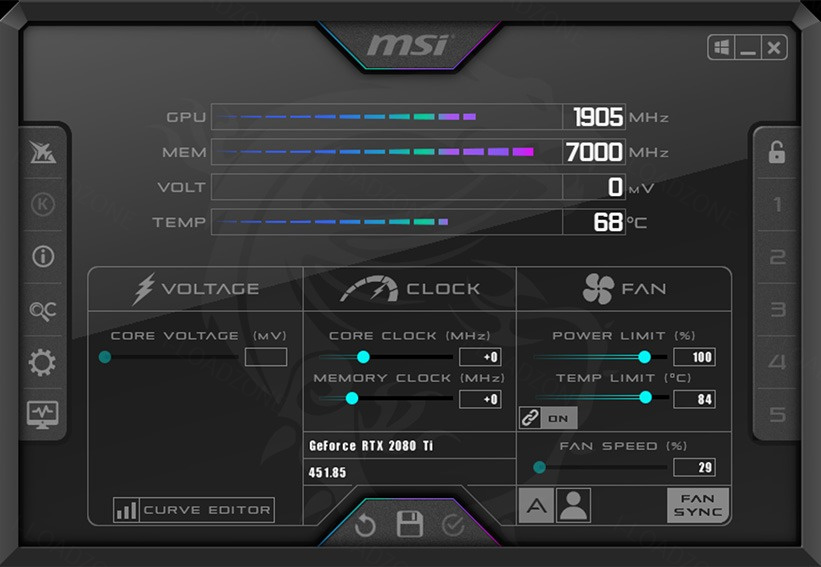 MSI Afterburner 4 ล่าสุด โปรแกรมโอเวอร์คล็อกการ์ดจอ ฟรี