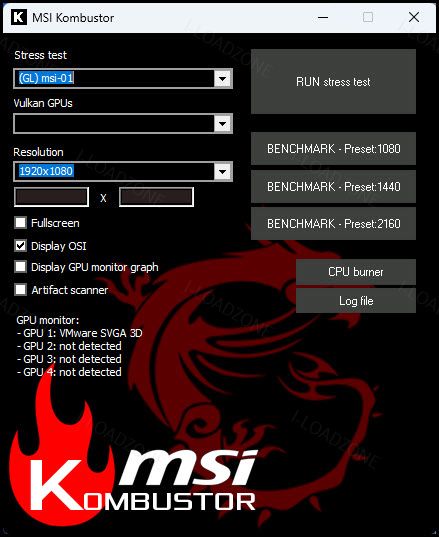 MSI Kombustor 4 ล่าสุด โปรแกรมทดสอบประสิทธิภาพการ์ดจอ ฟรี