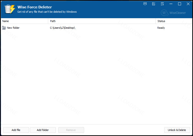 Wise Force Deleter 1 ล่าสุด โปรแกรมช่วยลบไฟล์ที่ลบไม่ได้ ฟรี