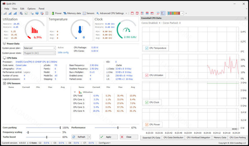 Quick CPU Pro 5 ล่าสุด โปรแกรมเพิ่มประสิทธิภาพ CPU