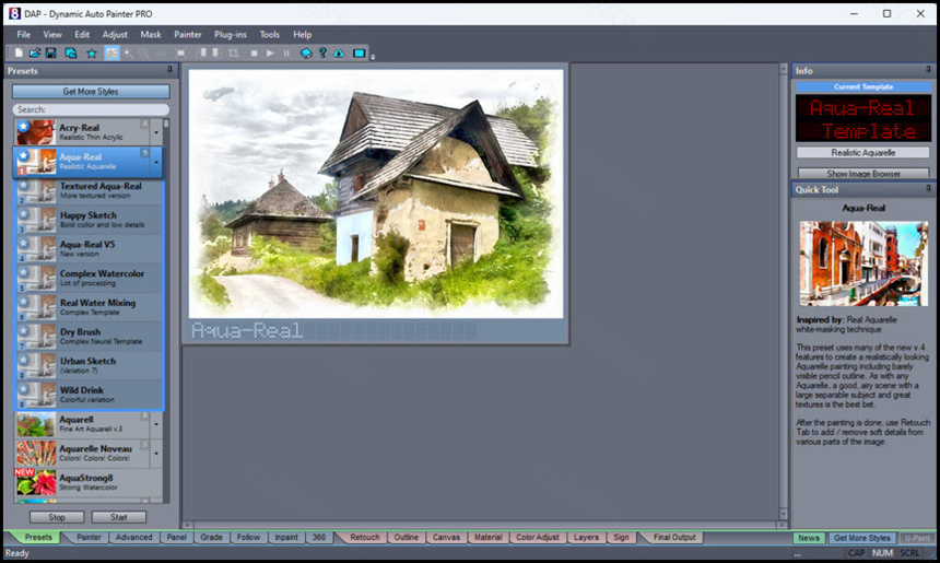 MediaChance Dynamic Auto Painter Pro 8 ล่าสุด โปรแกรมแปลงภาพถ่ายเป็นภาพวาด