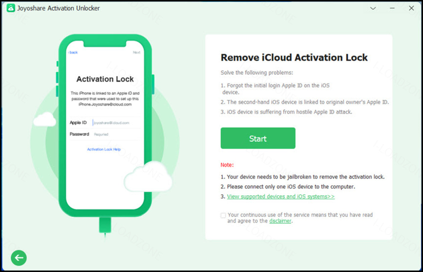 Joyoshare Activation Unlocker 3 ล่าสุด โปรแกรมปลดล็อก iCloud บน iPhone, iPad