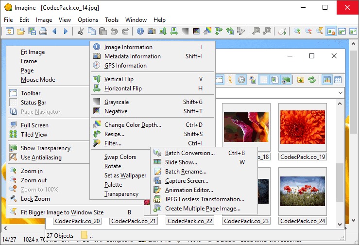 Imagine 1 ล่าสุด พร้อม Plugins Pack โปรแกรมดูรูปภาพ ฟรี