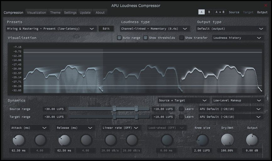 APU Loudness Series 5 ล่าสุด ชุดปลั๊กอินจัดการความดังและไดนามิกอัจฉริยะ โปรแกรม