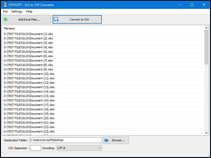 VovSoft XLS to CSV Converter 2.1 โปรแกรมแปลงไฟล์ Excel เป็น CSV